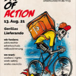 #Freitag13 vs. Gorillas + Lieferando. Was geht ab? Worum geht’s? #Freitag13 Plakat Gorillas + Lieferando