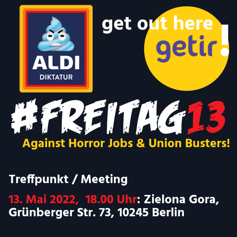 ADI Diktatur, get out here Getir. Protest on #Friday13 in Berlin