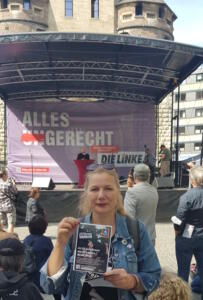 Köne #Freitag13 Flyern bei Wahlkampfveranstaltung Die Linke